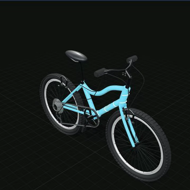 Agent mode multi-reference Three.js bicycle result